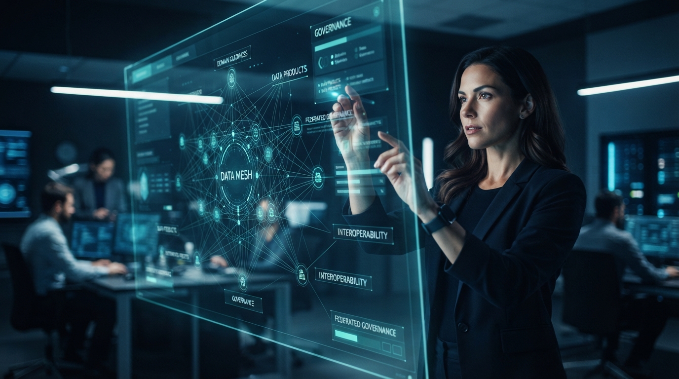 Editorial illustration for Assessing Enterprise Readiness for Data Mesh Adoption