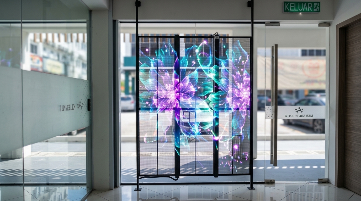 UiBig Transparent LED Displays Bring Motion to Showrooms and Interior Glass